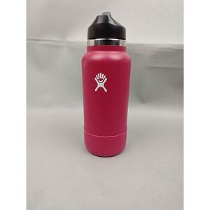 Hydro Flask 32 oz Wide Mouth Straw Protective Cover Red Small Dent